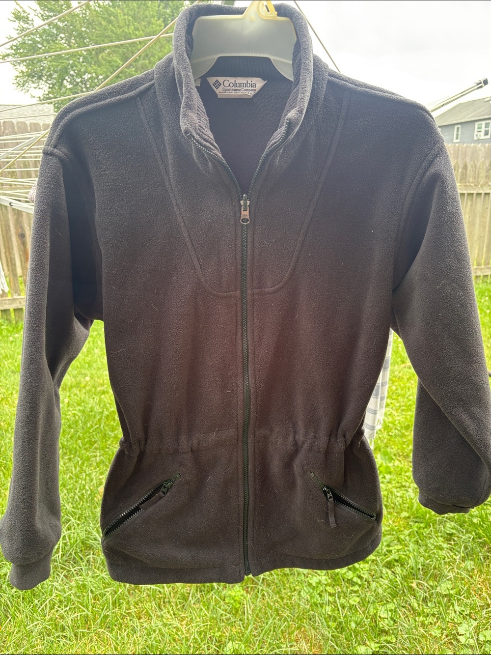 Columbia Black Full-Zip Fleece Jacket with Zippered Pockets